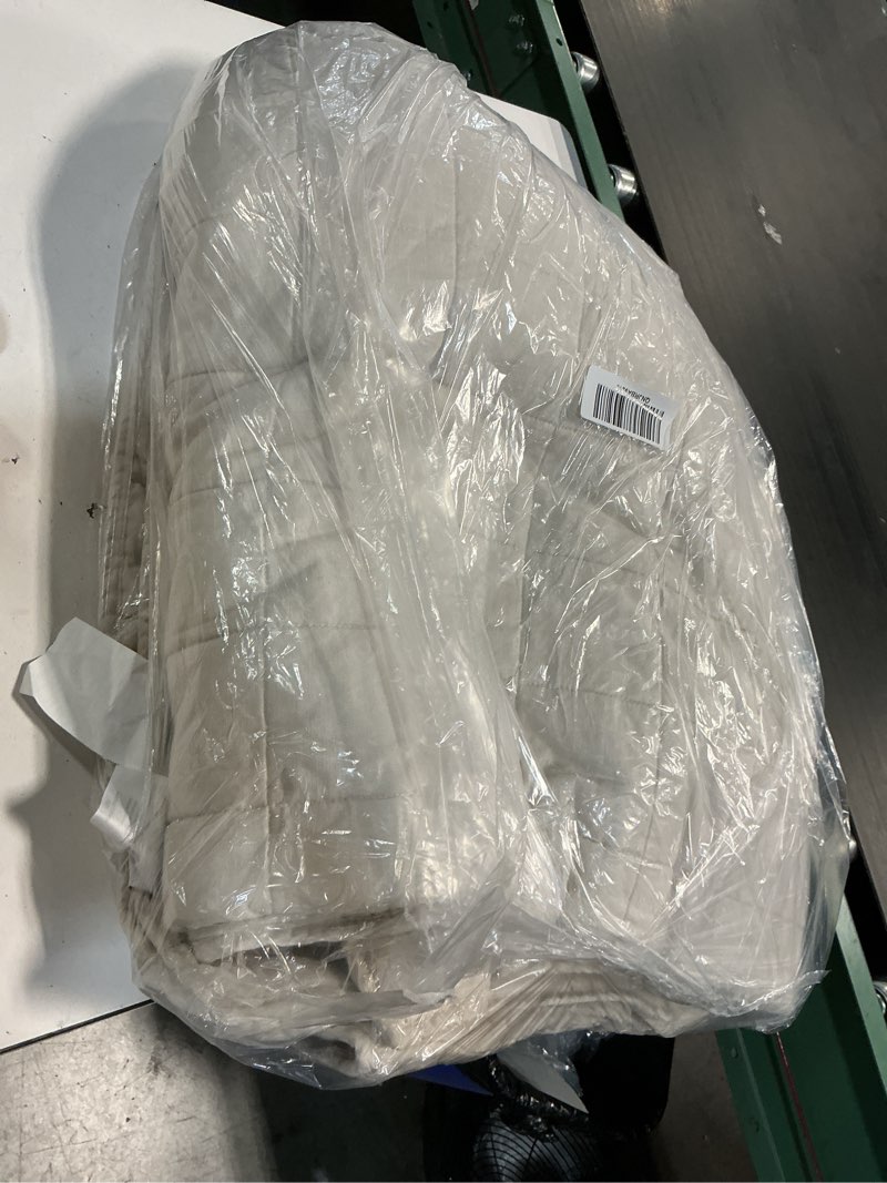 Condition photo showing As Is for european linen box quilt king size