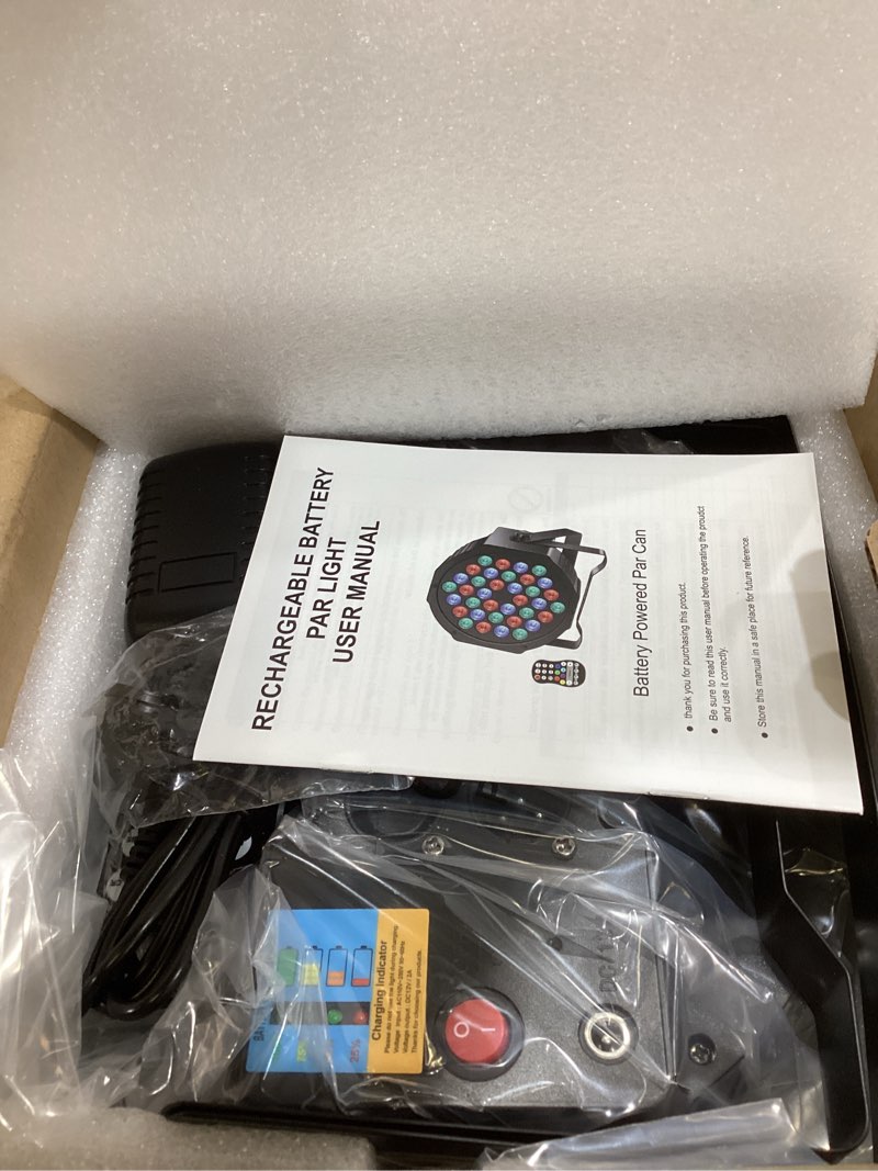 Condition photo showing Good Condition for rechargeable par can lights u`king wireless led uplights battery powered uplighting rgb 36w stage lighting for events dj disco wedding party - 4 pack 36 led-4 pack