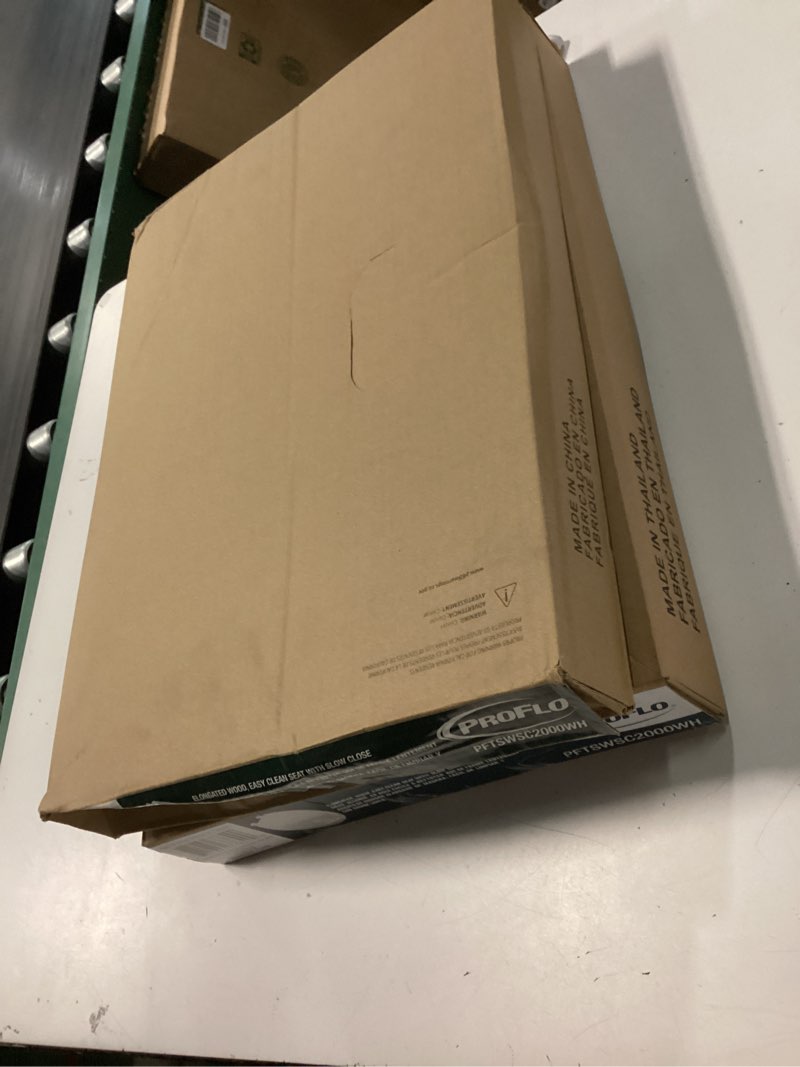 Condition photo showing New/Like New for proflo pftswsc2000 elongated closed-front toilet seat with soft close and easy clean - white