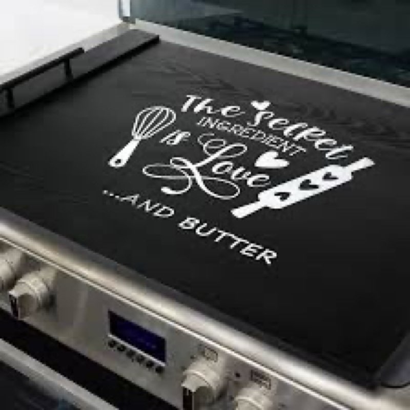 Spiareal Christmas Gas Stove Cover with Handles Noodle Board Stove Cover Farmhouse House Christmas W