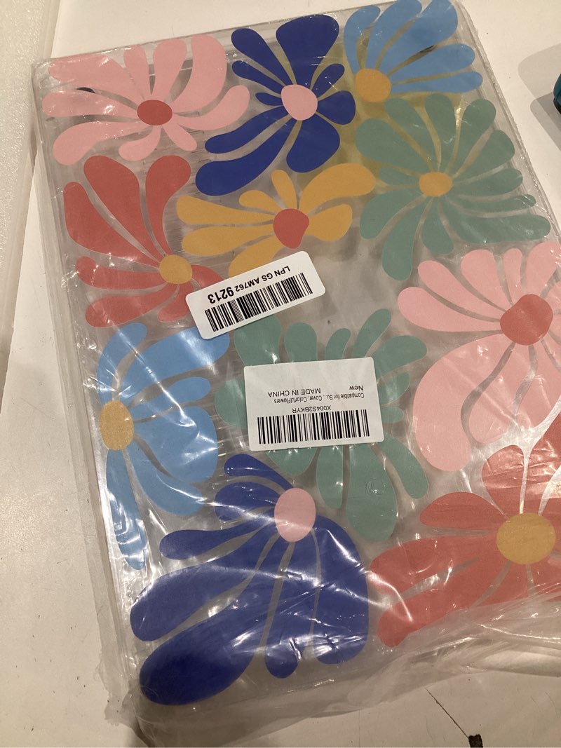 Condition photo showing As Is for akit compatible with microsoft 15 inch surface laptop 7 15 inch case, unique print pattern hard shell case+screen protector+keyboard cover for surface laptop 7th edition 15 inch, colorfulflowers