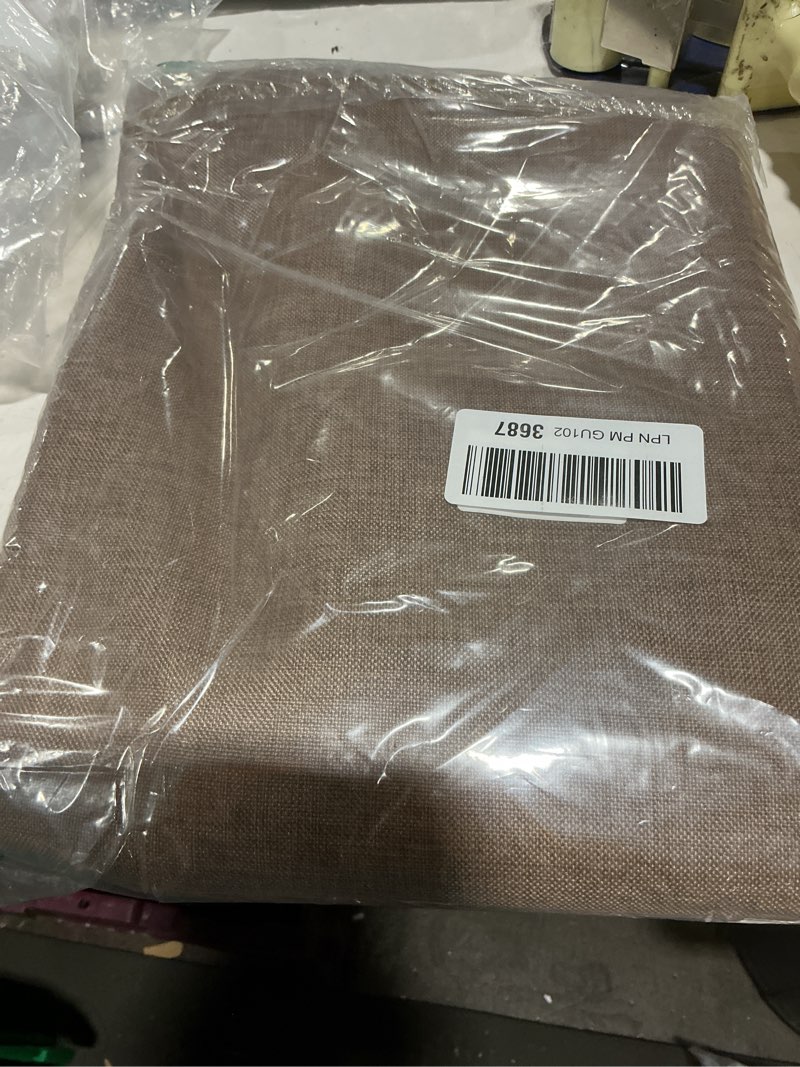 Condition photo showing New/Like New for hiasan faux linen rectangle tablecloth - wrinkle and stain resistant washable table cloth for kitchen dining room holiday table cover for party dinner, khaki, 70 x 140 inch 140" x 70" (rectangular) khaki