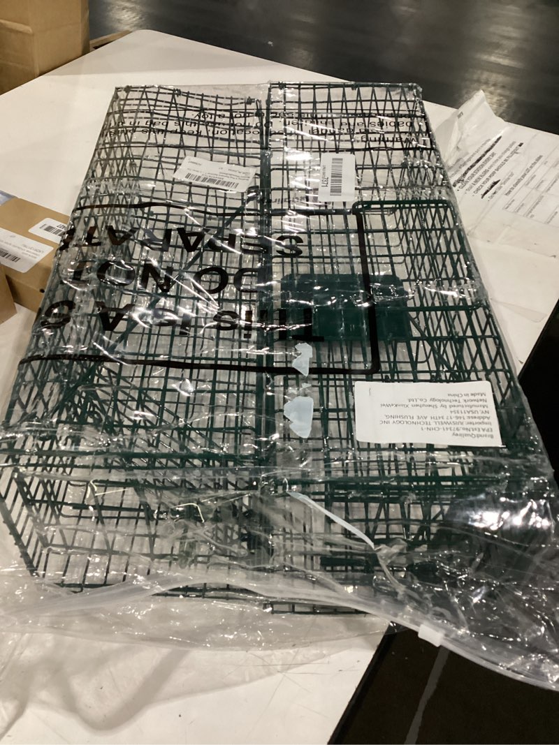 Condition photo showing Good Condition for qualirey 2 pcs humane squirrel trap heavy duty live animal chipmunk catch and release rat trap for outdoor small animals mouse raccoon stray cat rodent weasels(green) 2 green