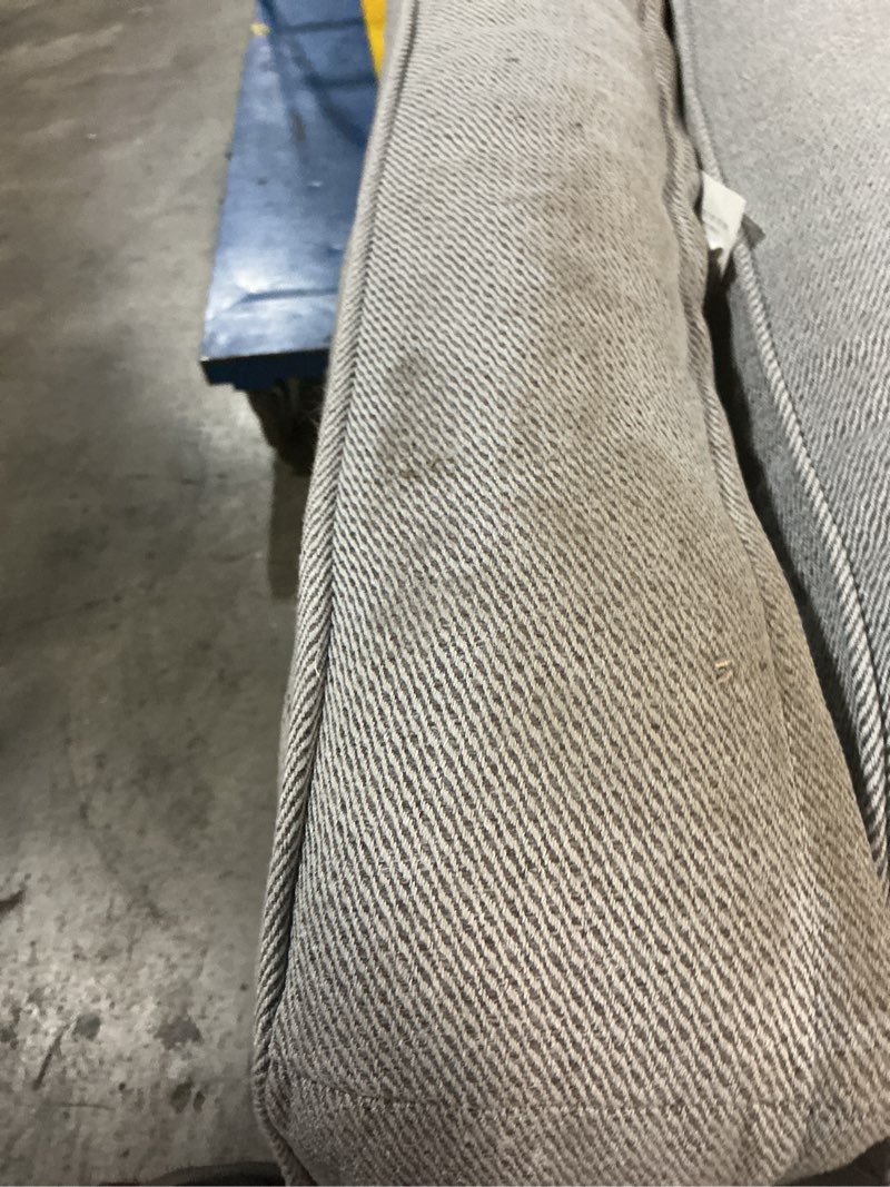 Condition photo showing As Is for Heart & Herd Rectangular Twill Gray Polyester Bolster Dog Bed ( Large )