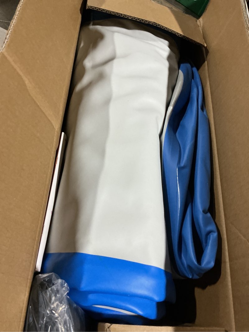 Condition photo showing As Is for AKSPORT Gymnastics Air Mat Tumble Track Tumbling Mat Inflatable Floor Mats with Air Pump for Home Use/Tumble/Gym/Training/Cheerleading/Parkour/Beach/Park/Water Light Blue 10ftx3.3ftx4inch