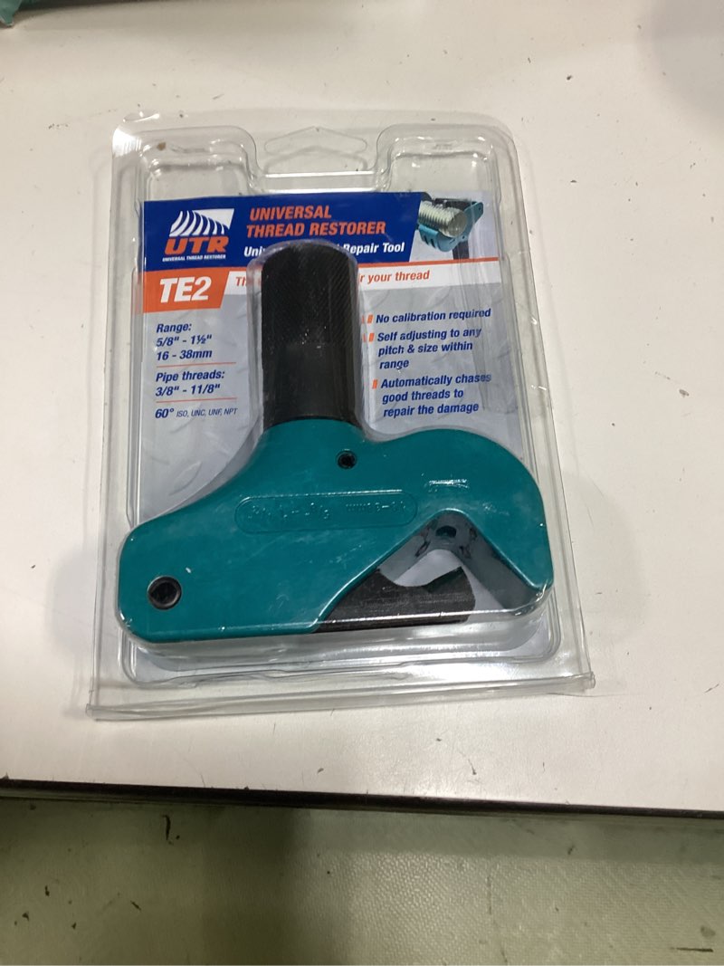 Condition photo showing Good Condition for utr te2 – universal thread repair tool. external thread restorer. automatically chases and repair threads. metric, national, pipes, all threads within range 5/8" to 1-1/2", 16-38 mm.