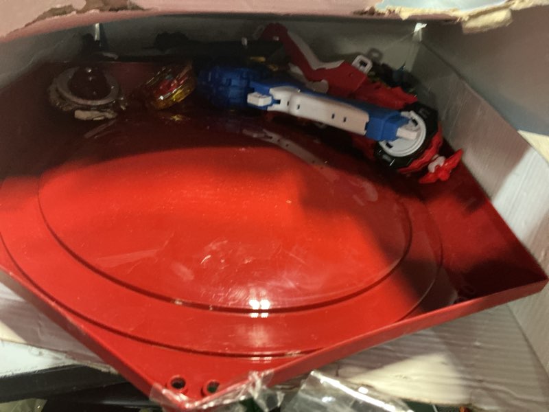 Condition photo showing As Is for battling top stadium battle set, 6 metal fusion spinning tops 2 launchers 1 arena combat game, toy gift for kids boys ages 6+… stadium set