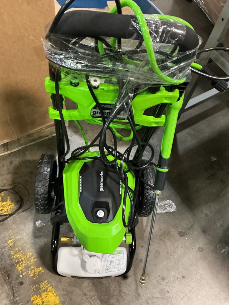 Condition photo showing Good Condition for greenworks 2200-psi 1.2-gpm cold water electric pressure washer with 4 spray tips