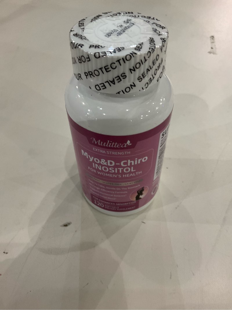 Condition photo showing New/Like New for Mulittea Liposomal Myo-Inositol & D-Chiro Inositol Supplement for Women - 40:1 Ratio Plus Omega-3 - Hormone Balance, Support Ovarian, Help Menstrual Cycles & Mood - Vegan 120 Softgels