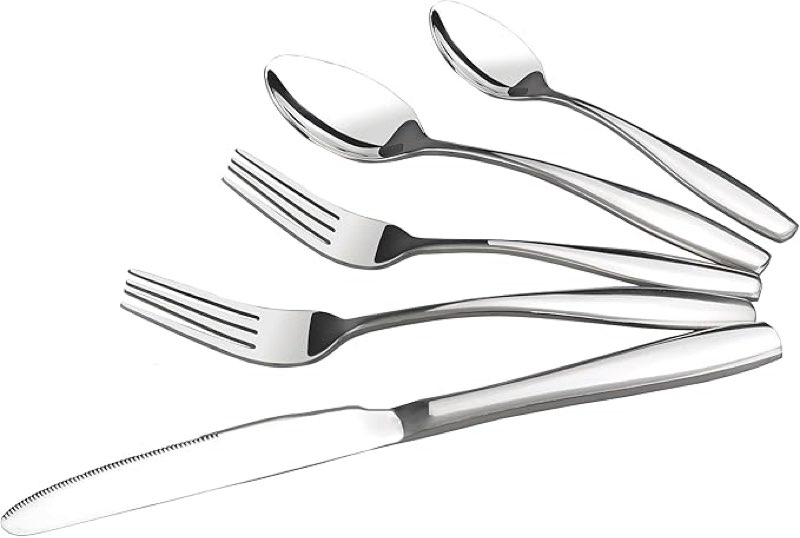 Ggbin 60 Pieces Kitchen Silverware Set Service for 12, Stainless Steel Dinner Table Flatware Set
