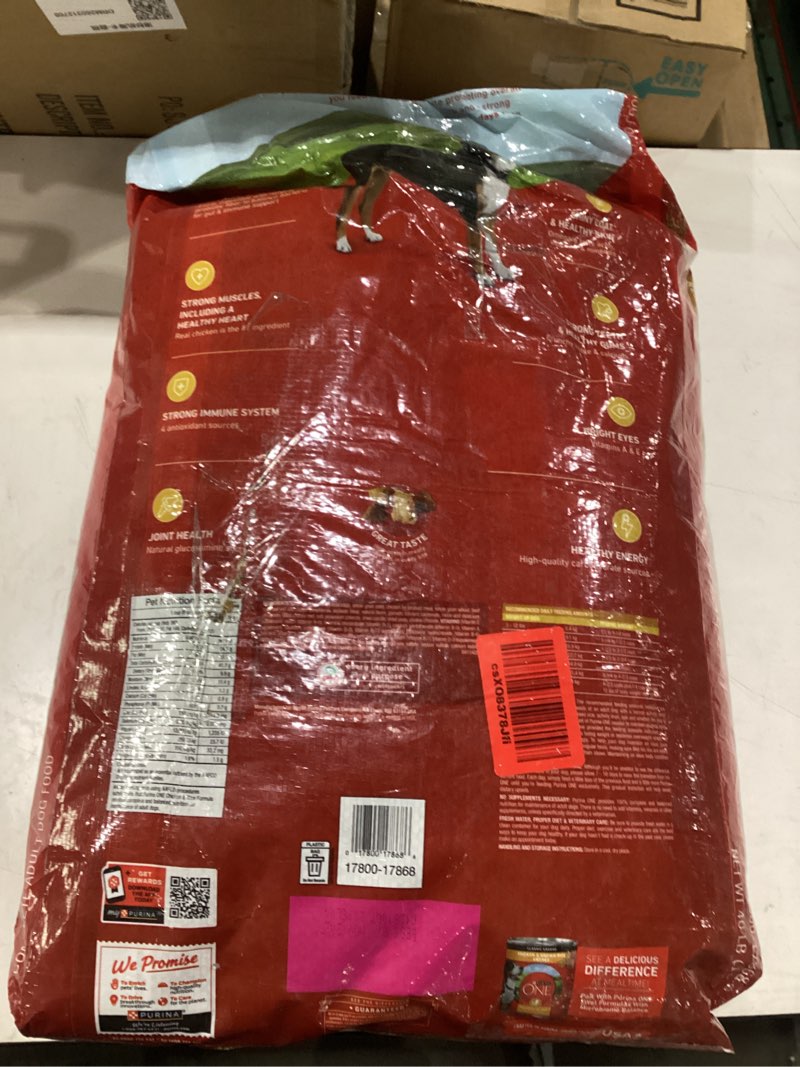 Condition photo showing As Is for purina one chicken and rice formula dry dog food - 40 lb. bag chicken & rice 40 pound (pack of 1)