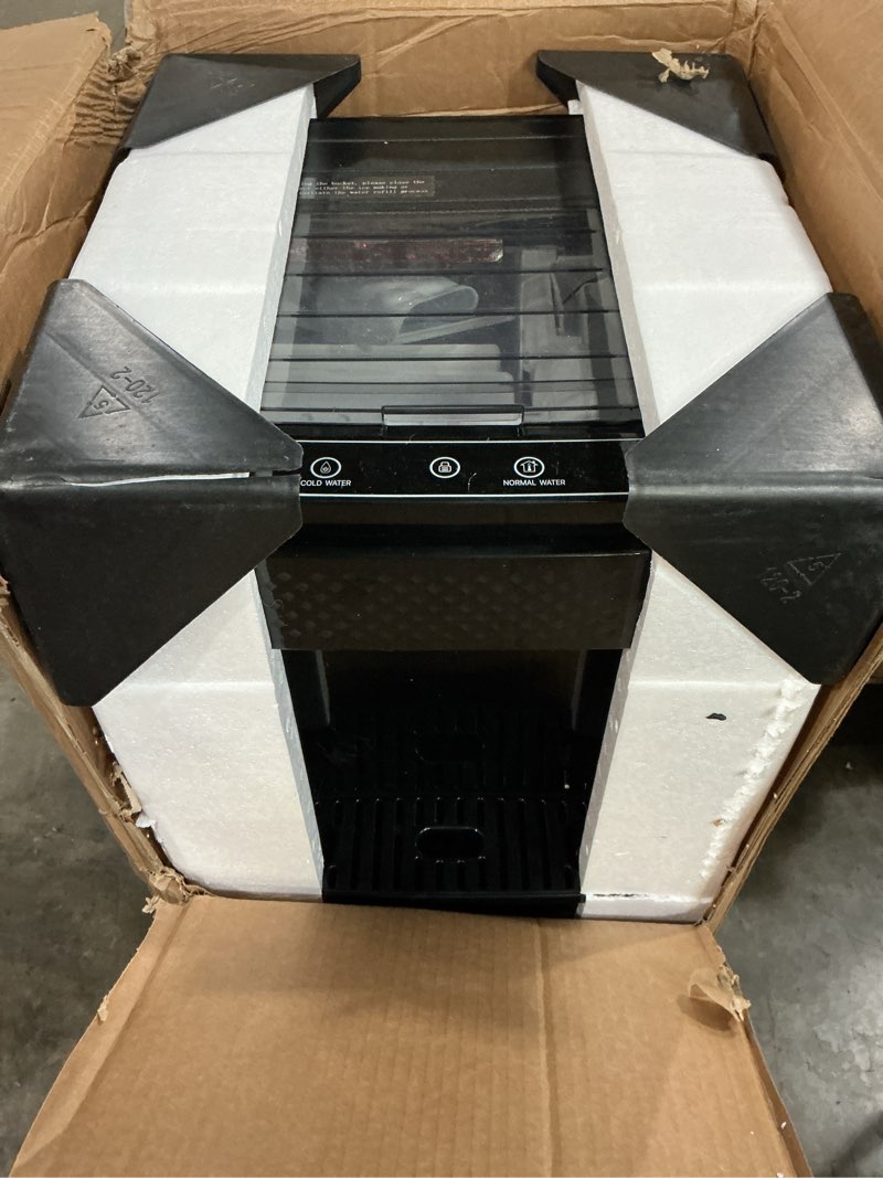 Condition photo showing New/Like New for vevor water dispenser with ice maker, 3-in-1 floor-standing water dispenser, 33 lbs/24h, 9 cubes/7 min fast ice making with 1.3 lbs storage, bullet ice-cubes & cold-water, for home, kitchen, party