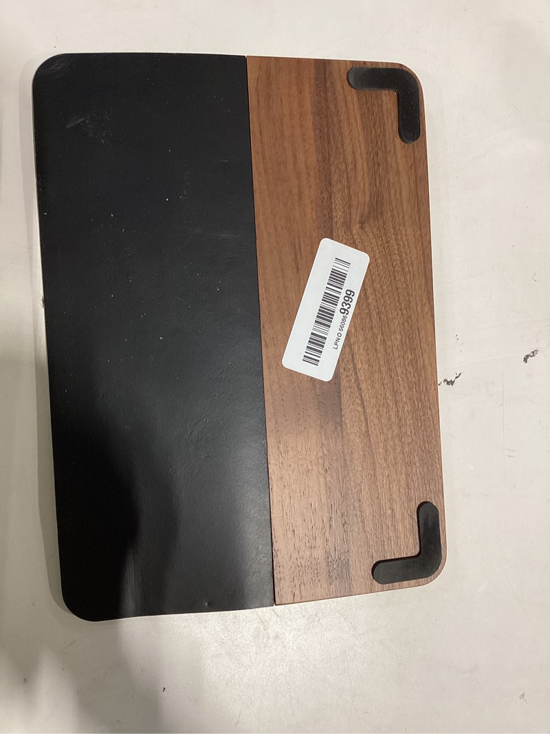 Condition photo showing As Is for 58mm espresso tamping mat walnut and leather – coffee mat organizer for espresso machine, barista tool storage