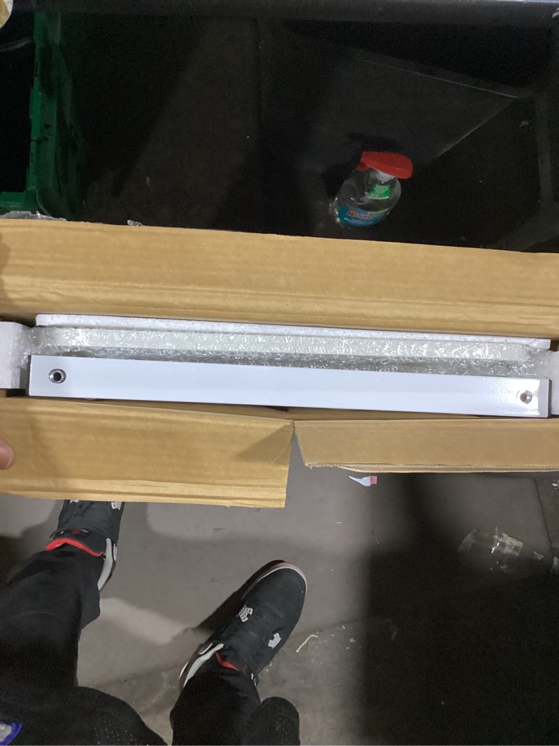 Condition photo showing New/Like New for Adjustable Height Mobile Computer Desk for Small Space Rolling Writing with Wheels Corner Home Office Study Portable Bedrooms Work Size 31.5 Inch Storage Gaming Table, White D