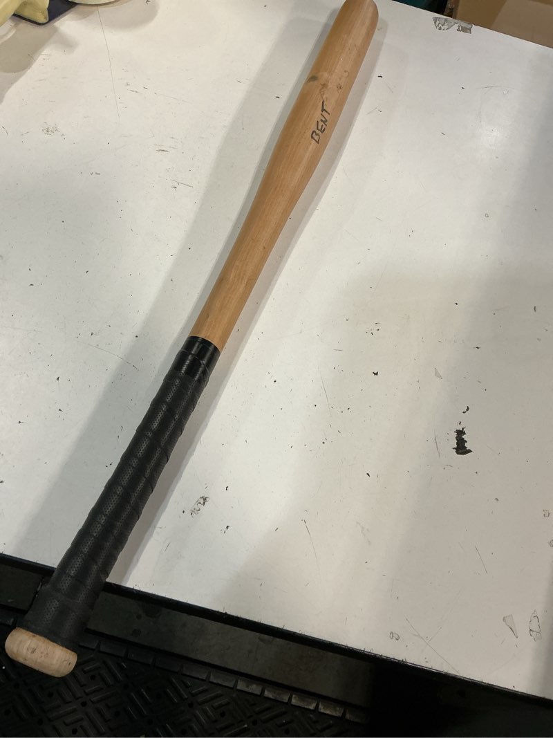 Condition photo showing As Is for baseball bat adult,classic wooden youth baseball bat for baseball training,home self defense baseball bats for teenagers