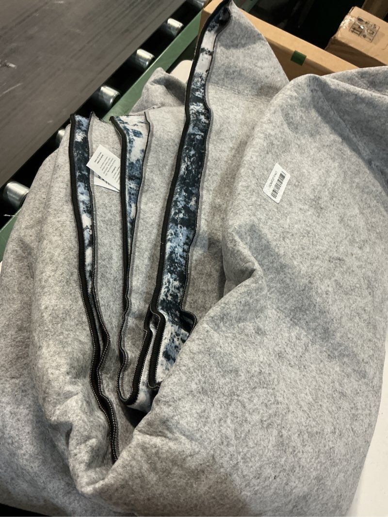 Condition photo showing As Is for Rugflix 8x10 Area Rugs for Living Room, Washable Large Rug Stain-Resistant Low Pile, Modern Dark Carpet for Dining Room Home Office Kid Room Nursery Bedroom, Navy Blue/Black Ocean Blue 8' x 10' (Rectangular)