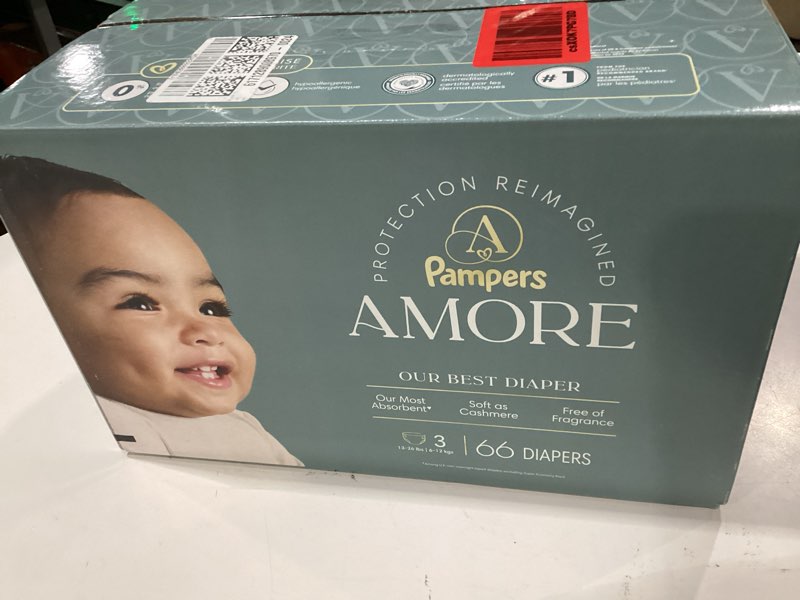 Condition photo showing New/Like New for amore by pampers diapers super pack - size 3 - 66ct