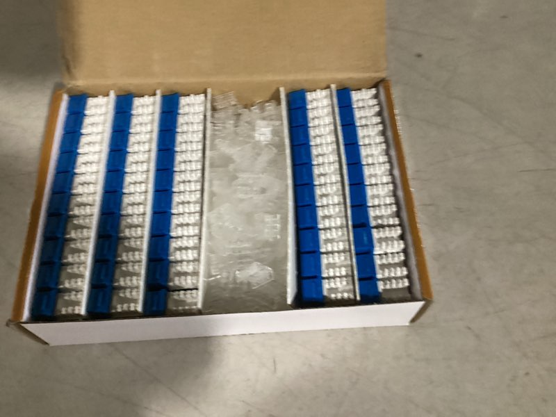 Condition photo showing Good Condition for Everest 90° Angled RJ45 Cat6A Keystone Jacks 100-Pack in Blue - Slim Profile Female RJ45 Connectors - Cat 6A Keystone Jack - Compatible with 90° Angled Speed Termination Tool - easyJACK (B094WB91H3) Quantity 100 CAT6A Blue