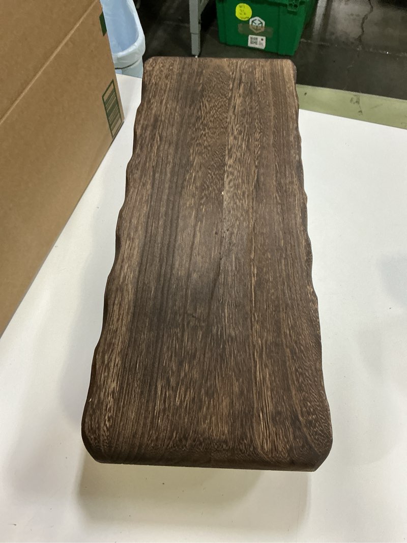 Condition photo showing Good Condition for 22 x 9 inch large decorative found wood board farmhouse wood riser pedestal stand for kitchen bathroom counter, rustic wooden board for plant, jewelry, vanity, candle