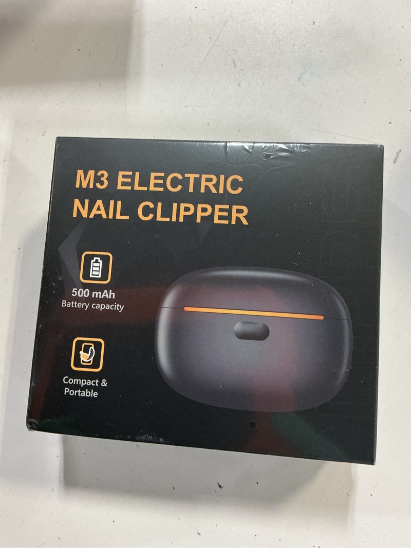 Condition photo showing New/Like New for upgraded 5-in-1 electric nail clipper: led light & dust collector, usb rechargeable, 2-speed grinder - safe for kids, seniors, arthritis, toenails & fingernails(black)