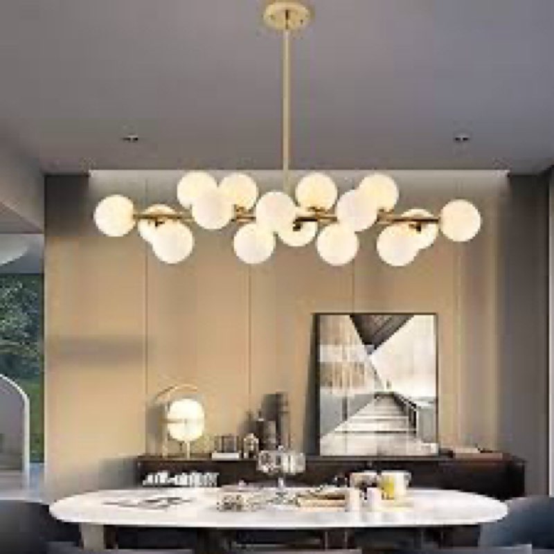 crossio mid century modern gold chandelier rectangle pendant fixtures linear sputnik chandeliers for kitchen island dining room over table