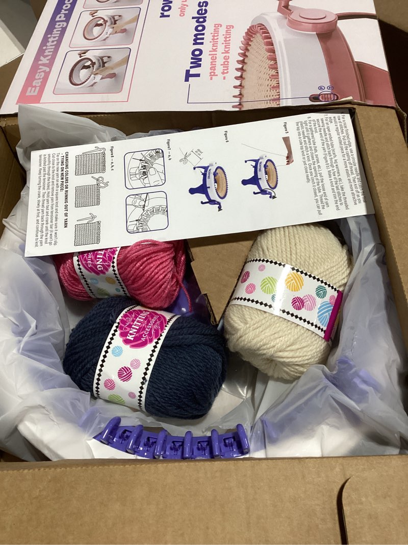 Condition photo showing New/Like New for Cyandream Sentro 40 Needles Knitting Machine for Adults and Beginners, Smart Automatic Circular Knitting Loom Crochet Machine Kit for Scarves,Hat,Sock,Gloves,Sweater