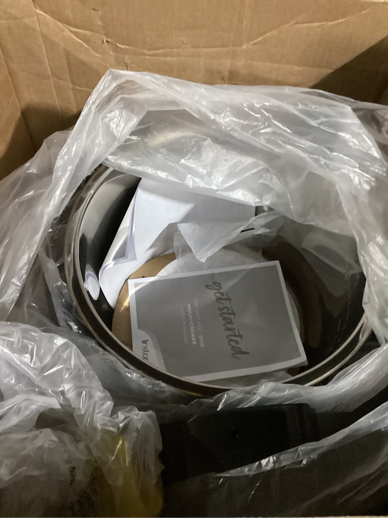 Condition photo showing Good Condition for Instant Pot Duo 7-in-1 Electric Pressure Cooker, Slow Cooker, Rice Cooker, Steamer, Sauté, Yogurt Maker, Warmer & Sterilizer, Includes App with Over 800 Recipes, Stainless Steel, 8 Quart 8 Quarts