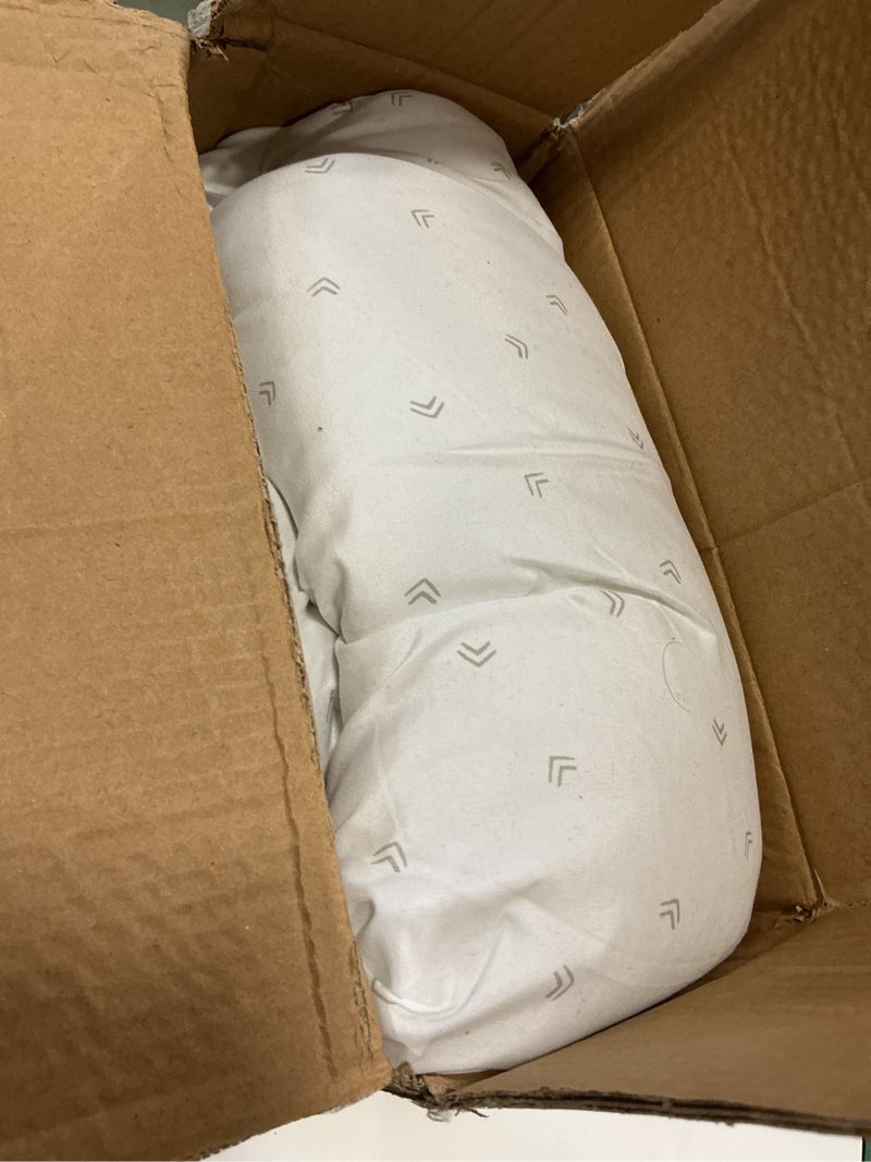 Condition photo showing As Is for Amazon Basics Down-Alternative Pillows for Stomach and Back Sleepers, Soft Density, 20 x 36 inches, 2-Pack, White King (Pack of 2) Soft