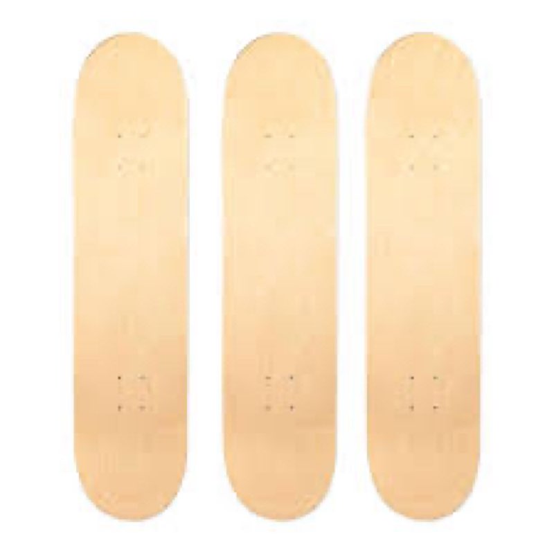 Honoson 3 Pcs Blank Skateboard Decks Maple Skateboard Deck 7 Ply Wooden Skate Decks Natural Wood Dou