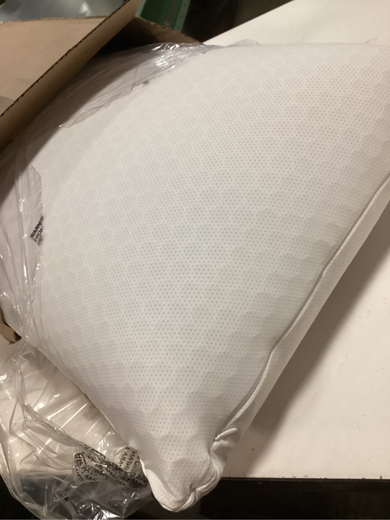Condition photo showing As Is for Latex Pillow, 100% Natural Talalay Latex Pillow with Removable Breathable Cotton Cover, Luxurious Standard Size Soft Bed Pillow for Side Back and Stomach Sleepers, Help Release Neck Pressure Standard (H-6.2'')