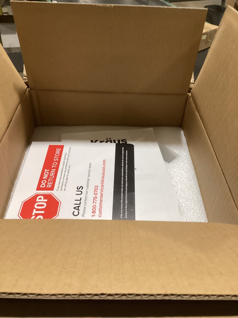 Condition photo showing New/Like New for KRAUS WasteGuard 3/4 HP Ultra-Quiet Garbage Disposal with Quick Connect, Kitchen Sink Drain Cover, Power Cord and Flange Included, KWD100-75MBL Quick-connect, Plug-In 3/4 HP