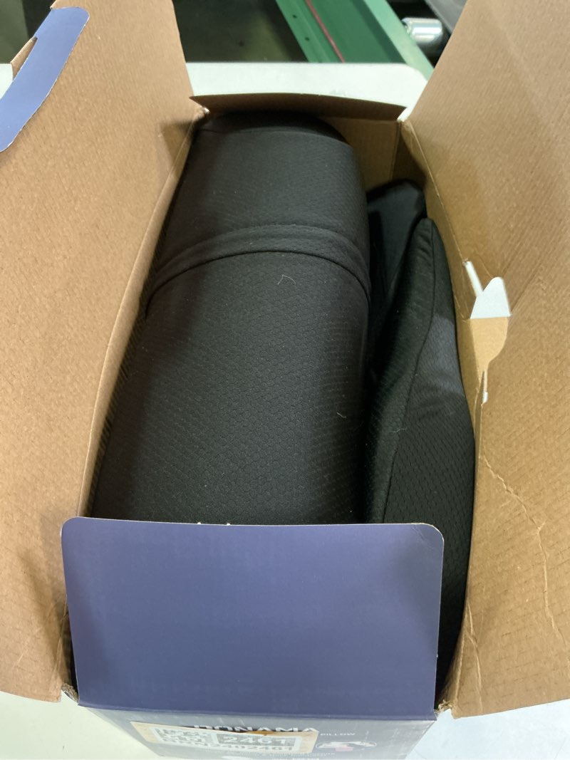 Condition photo showing Good Condition for DONAMA Cervical Pillow for Neck and Shoulder,Contour Memory Foam Pillow,Ergonomic Neck Support Pillow for Side Back Stomach Sleepers with Pillowcase All Black Queen Size 24.8"Lx14.96"Wx5.51"H