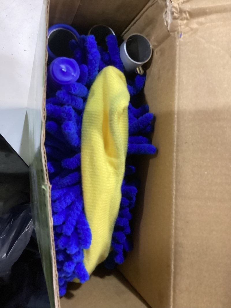 Condition photo showing Good Condition for Ordenado 62" Car Wash Brush Kit Mitt Mop Sponge with Long Handle Chenille Microfiber Car Cleaning Brush Kit Supplies Car Washing Mop Kit Car Care Kit of Scratch-Free Replacement Head for Car RV Truck B-blue