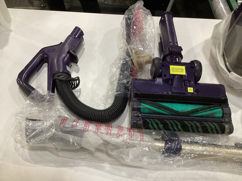 Condition photo showing As Is for **untested** shark powerdetect upright vacuum cleaner with hepa filter, heavy duty vacuum with powerful suction for pet hair pickup, duoclean technology, powered lift-away, ideal for carpets & hardfloors, az4002 powerdetect w/ odor neutralizer