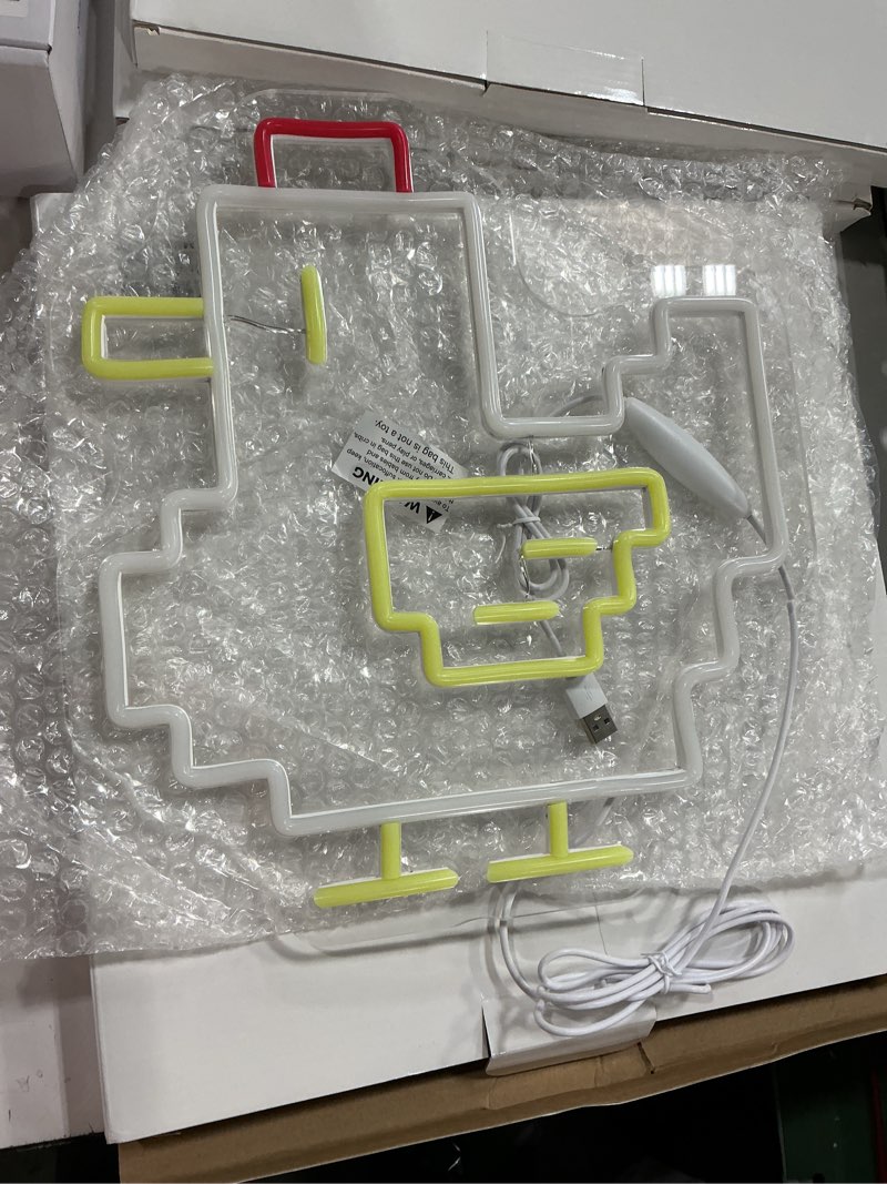 Pixel Graph Chicken Neon Sign, Cute Chicken Game LIght Sign for Gaming Room Boy Kid Bedroom Christmas Birthday Gift Led Neon Light Sign