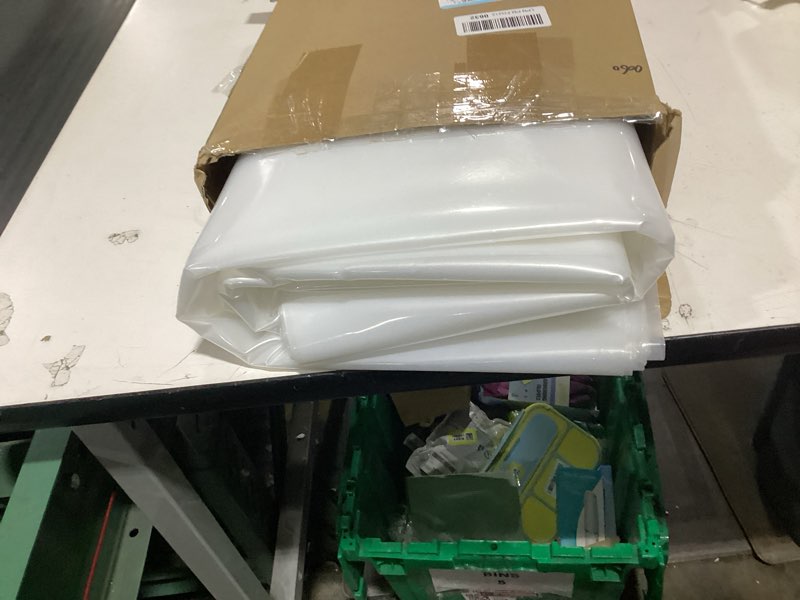 Condition photo showing New/Like New for 20 x 25 ft 8 mil greenhouse plastic film sheeting cover uv resistant clear polyethylene film green house hoop farm plastic cover for gardening, farming, agriculture