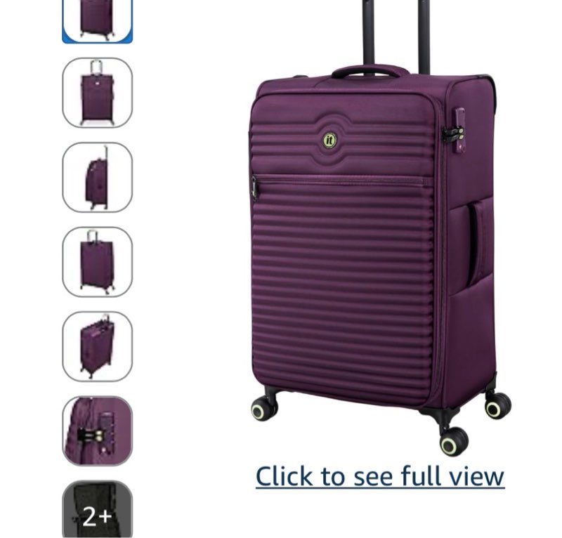 It Luggage Circulator 32" Softside Checked 8 Wheel Expandable Spinner, Italian Plum