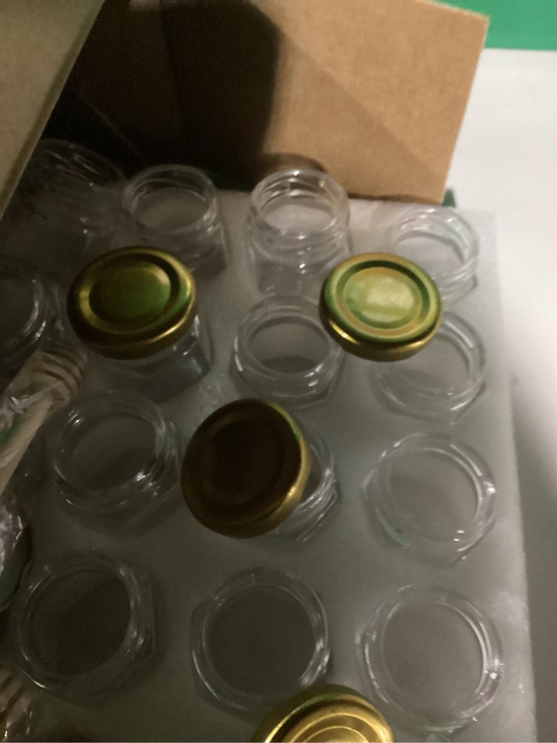 Condition photo showing Good Condition for Adabocute Mini Honey Jars - Honey Pot With Honey Dipper, Bee Pendants, Jutes, Tags and Gold Organza Bags - Perfect For Baby Shower Favors, Party Favors and Wedding Favors, 40 Pack 1.5oz 1.5oz 40 pack