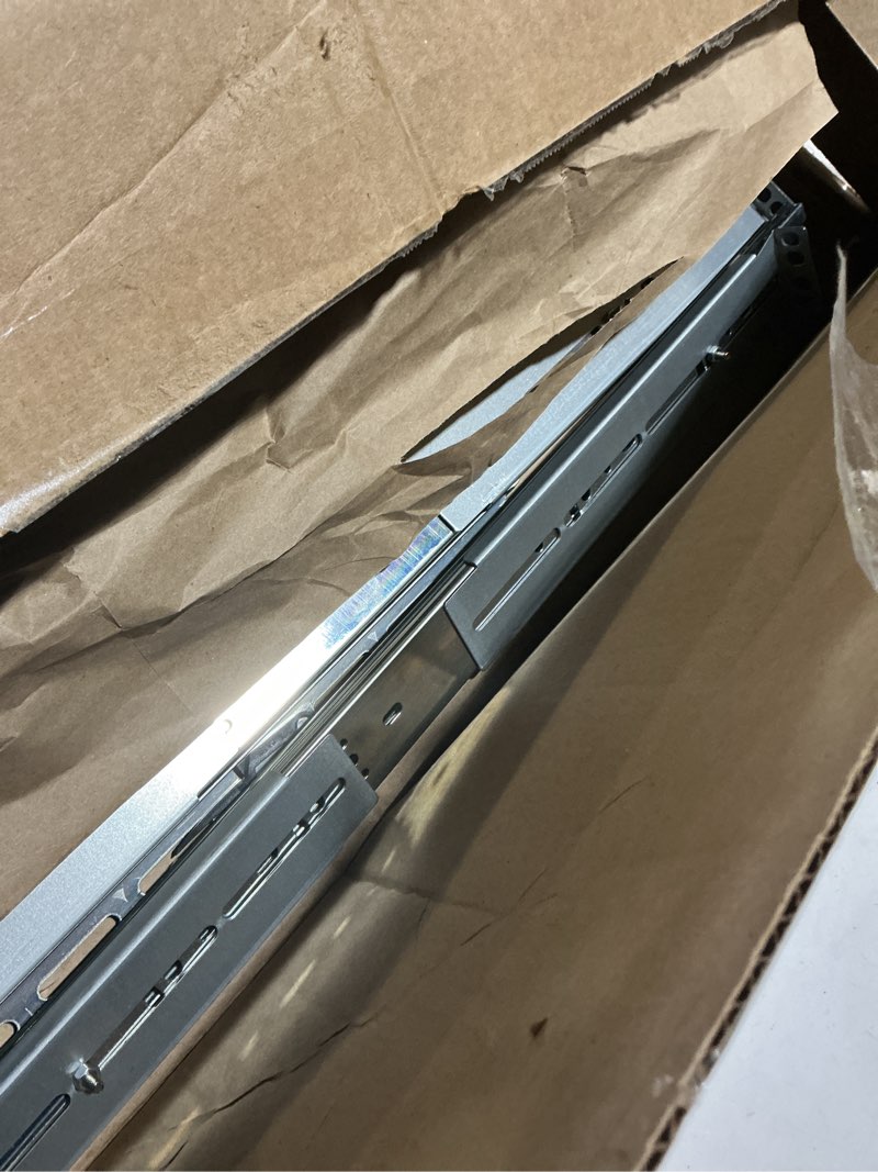 Condition photo showing As Is for Rackmount Sliding Rails - Kit for 1U-4U Chassis (Adjustable 18" to 25" Depth) 2 or 4 Post Mount Sliders for Server Case (Compatible with Any Standard Rack, Cabinet, Computer Enclosure) Tupavco TP1811