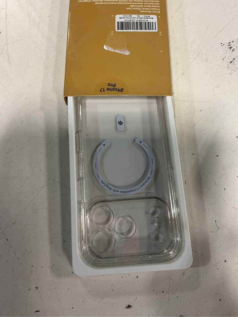 Condition photo showing Good Condition for miracase magnetic for iphone 17 pro case 6.3" [compatible with magsafe] full-body phone case with built-in glass screen protector & camera control,drop proof iphone 17 pro cover, clear glitter iphone 17 pro magnetic clear glitter