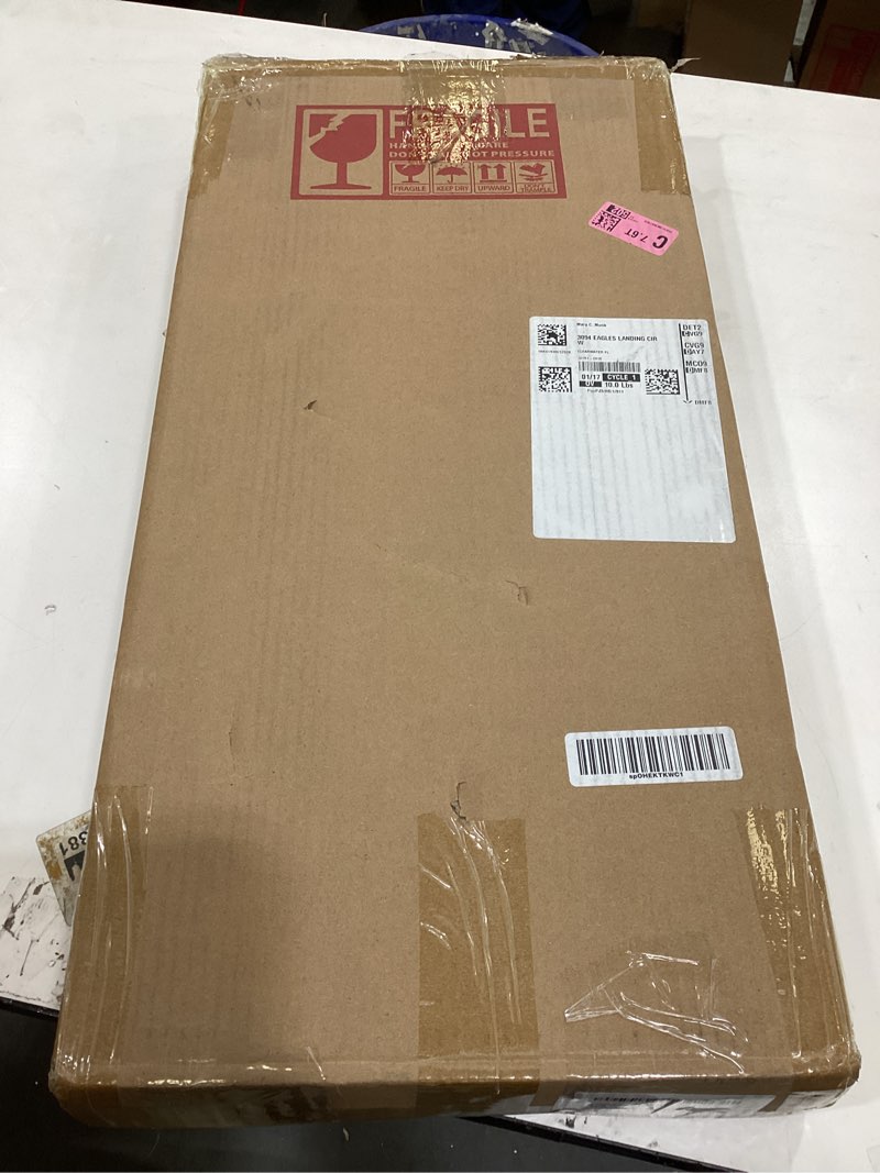 Condition photo showing New/Like New for C Shaped End Table,Solid Wood C Table for Couch,Bedroom and Living Room,Space-Saving Small Side Table for Laptop and Narrow Spaces (White Oak)