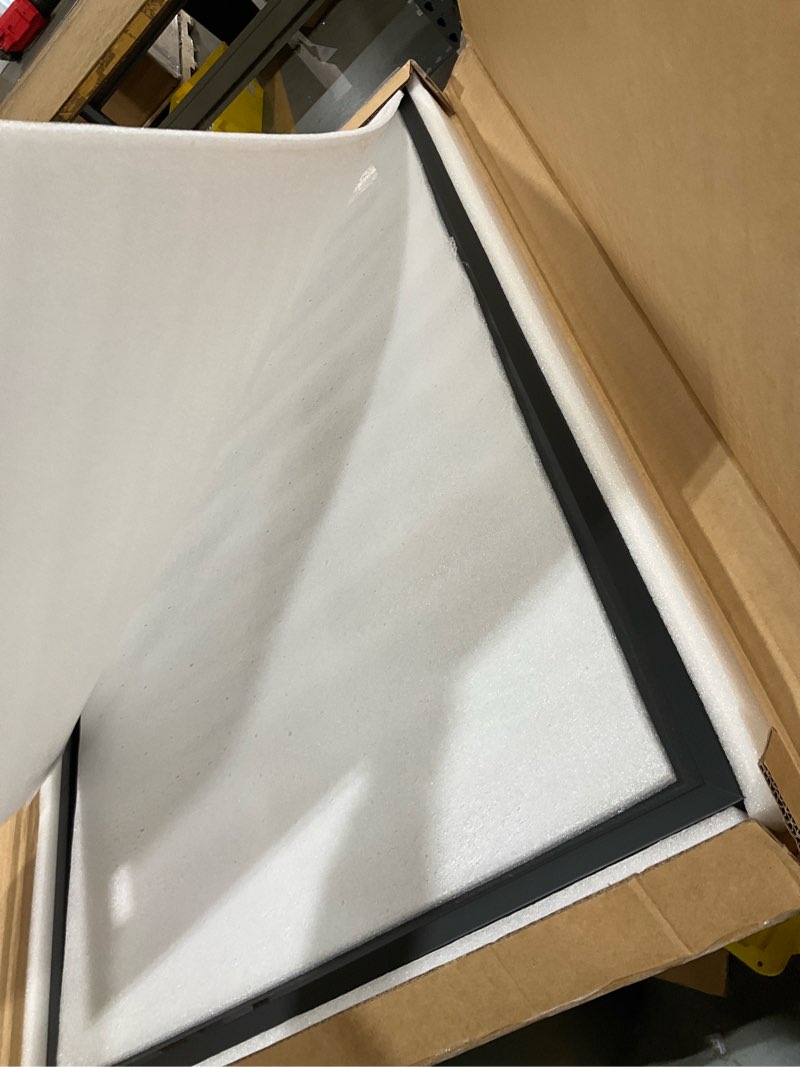 Condition photo showing Good Condition for 26x37 xl large shadow box frame, jersey frame display case with grade a natural pine wood acrylic front jersey frame for hockey soccer basketball football uniform shirts, black 26.5x37