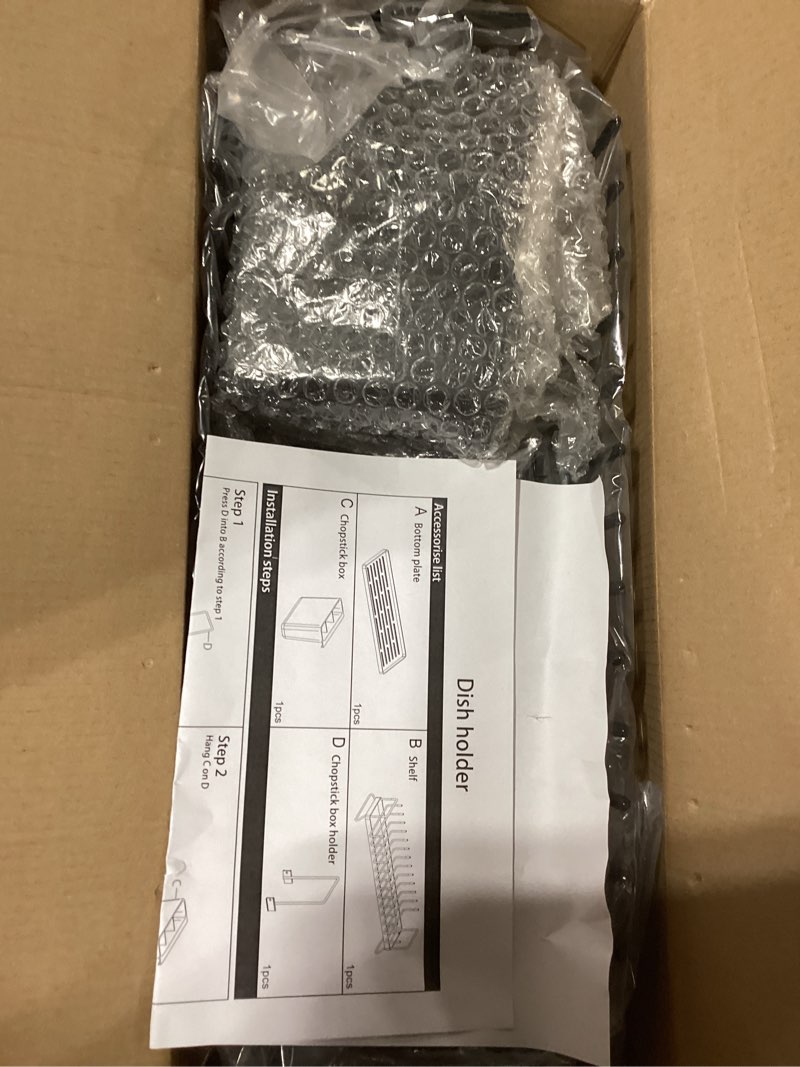 Condition photo showing Good Condition for ANTOPY Small Dish Drying Rack - Compact Dish Rack for Kitchen Counter with Silicone Dish Drying Mat, Stainless Steel Dish Drainer for Kitchen Sink Cabinet, Space Saving Plate Rack Cutlery Holder One Tier (Small - Countertop)