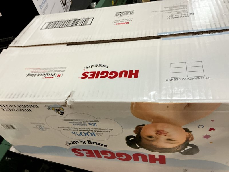 Condition photo showing New/Like New for Huggies Size 4 Diapers, Snug & Dry Baby Diapers, Size 4 (22-37 lbs), 150 Count, Packaging May Vary Size 4 150