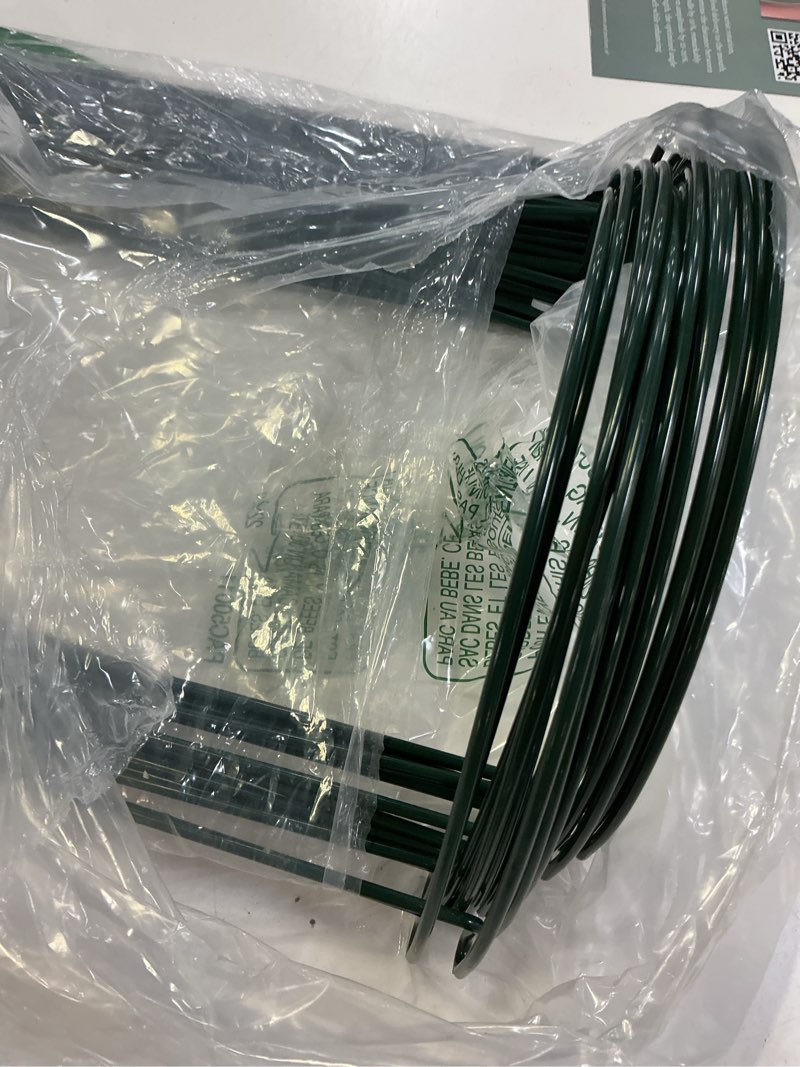 Condition photo showing Good Condition for 16 pack 32 or 16 inch adjustable plant support stakes, heavy-duty half round peony support, garden plant stakes cage for outdoor plants, peony, tomato, hydrangea, (16in support +16in extension tubes) 2 10"w x31.8"h