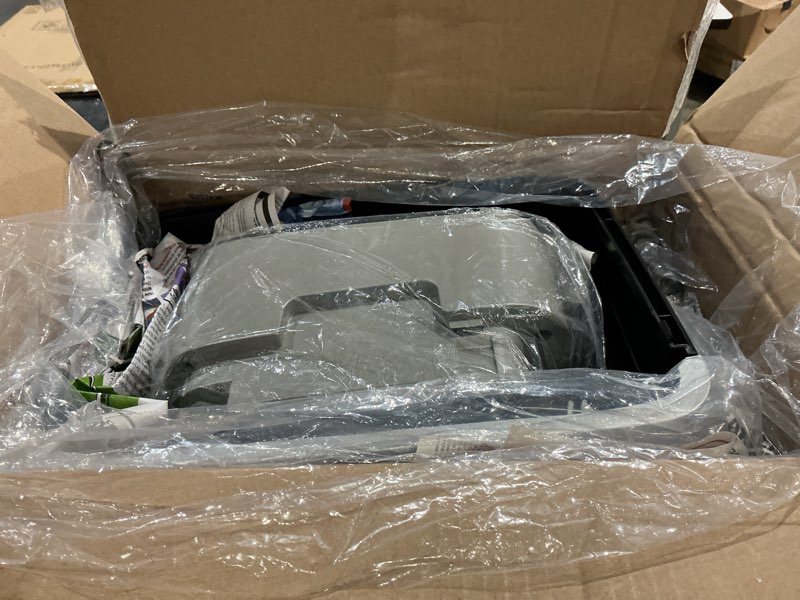 Condition photo showing As Is for bonsen 14-sheet paper shredder for home office, heavy duty cross cut shredder with 5.3 gal pullout bin, quiet shredder for cds/credit card/staple, p-4 security, anti-jam system 14-sheet cross cut