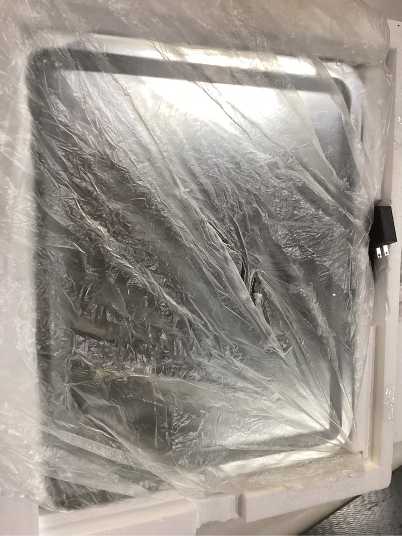 Condition photo showing New/Like New for 22x17 Inch Lighted Vanity Mirror with Dimmable LED Lights - 3 Color Modes, Smart Touch Control & 360° Rotating Base - Desk Makeup Mirror (White) White 22"L x 17"W