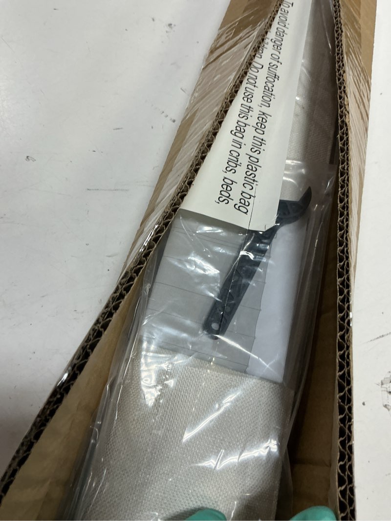 Condition photo showing Good Condition for lazblinds no tools no drill cordless roman shades for windows, blackout thermal insulated uv blocking window blinds, lightweight fabric blinds for indoor windows, 24" w x 72" h, blackout - white white 24" w x 72" h