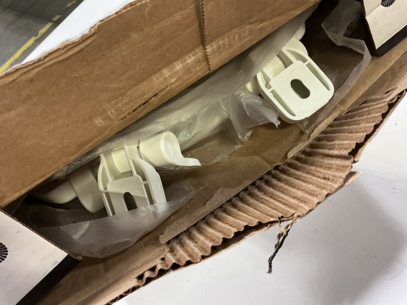 Condition photo showing As Is for KOHLER Stonewood Quiet-Close, Round Toilet Seat Soft Close, Durable Wood, Easy Installation, Universal Fit, Home Essentials, White Finish, K-20467-0 White Round Double-Hinge