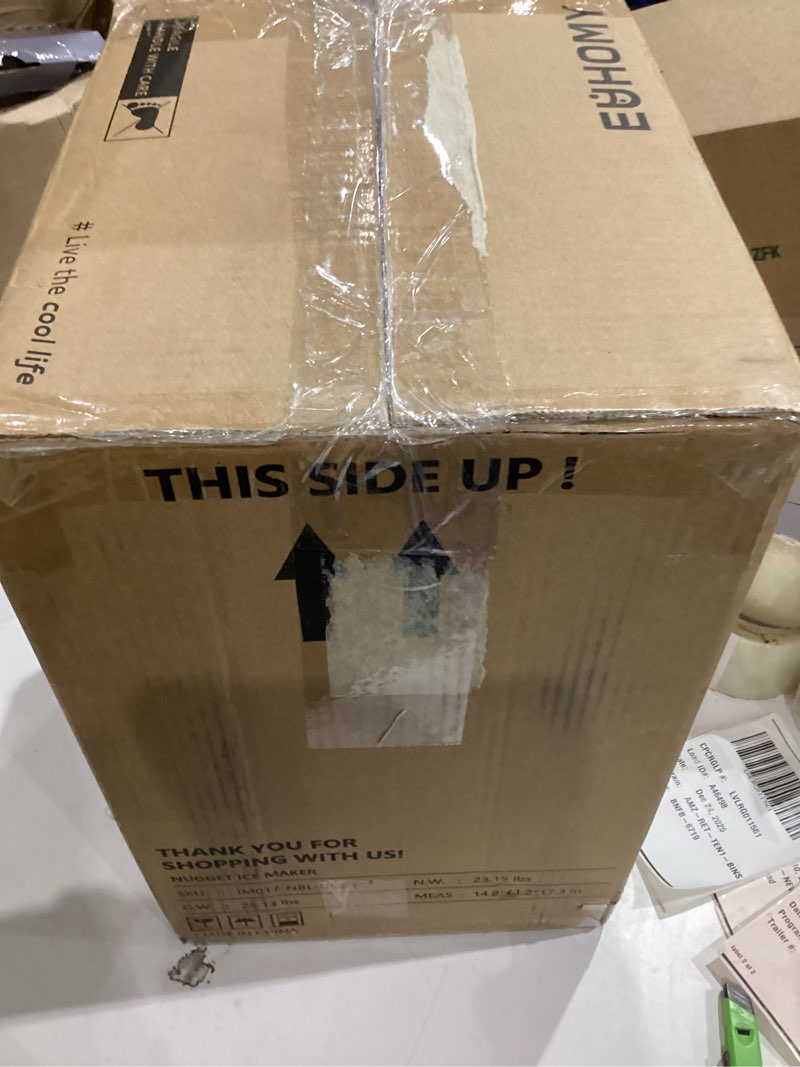 Condition photo showing As Is for EUHOMY Nugget Ice Maker Countertop, 40Lbs/24H Pebble Ice Maker Machine, Self-Cleaning Countertop Sonic Ice Makers with Ice Scoop&Basket, Pellet Ice Maker Machine for Home/Kitchen/Office